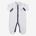Pijama "Apenas Mamã, Papá e Eu" azul-marinho gola com estrelas