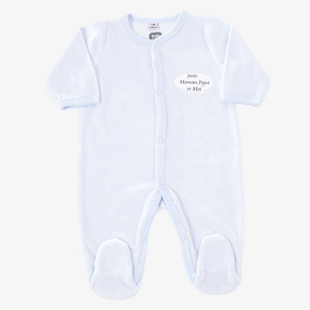 Pijama "Juste Maman, Papa et Moi" azul