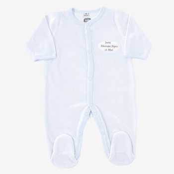 Pijama "Juste Maman, Papa et Moi" azul