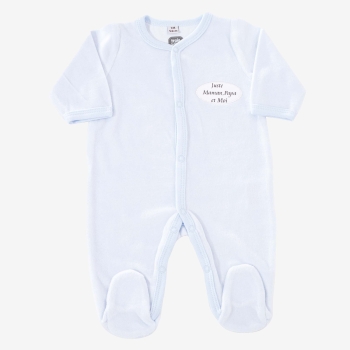 Pyjama "Nur Mama, Papa und Ich" blau