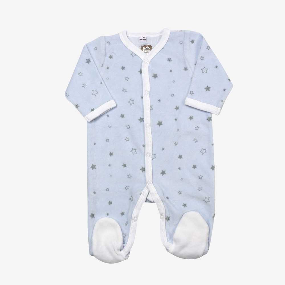 Dors bien "Juste Maman, Papa et Moi" azul estrelas