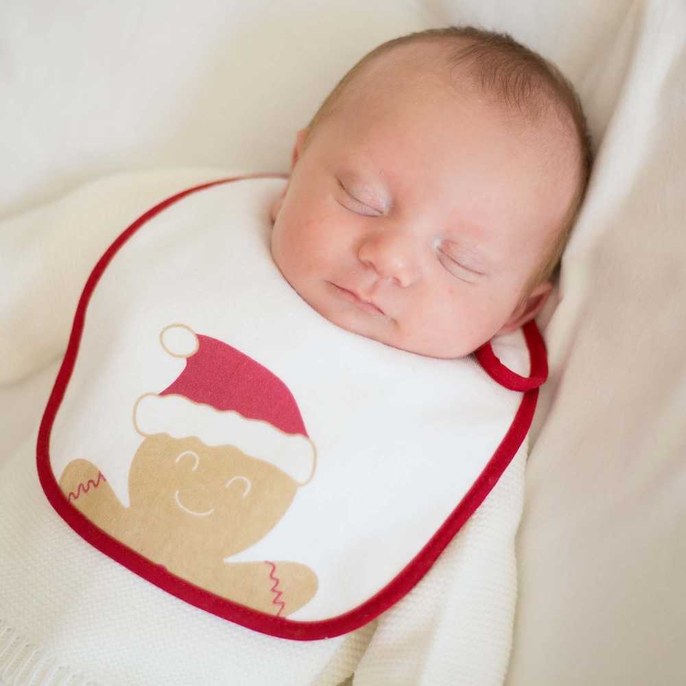 Babete de Natal com boneco de gengibre
