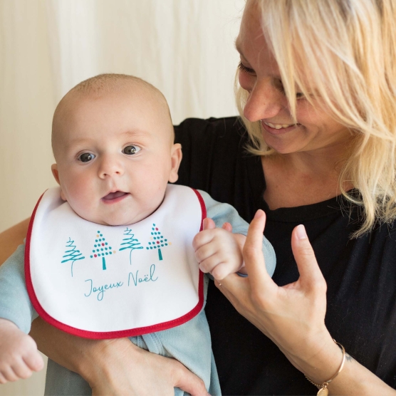 Set of 2 bibs for newborns - Christmas