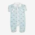 Sky blue sleepsuit with Peter Pan collar Sky blue sleepsuit with Peter Pan collar