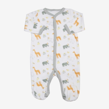 Pijama de terciopelo bebé jungla