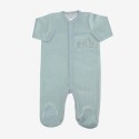 Pijama de bebé verde agua