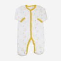 Pyjama bébé blanc et moutarde avec petites oies Pyjama bébé blanc et moutarde avec petites oies