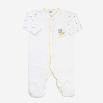 Pyjama bébé blanc "mon petit coeur"