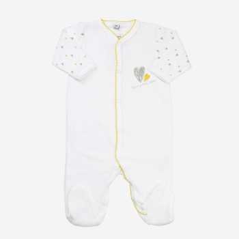 Pijama branco para bebé "meu pequeno coração"
