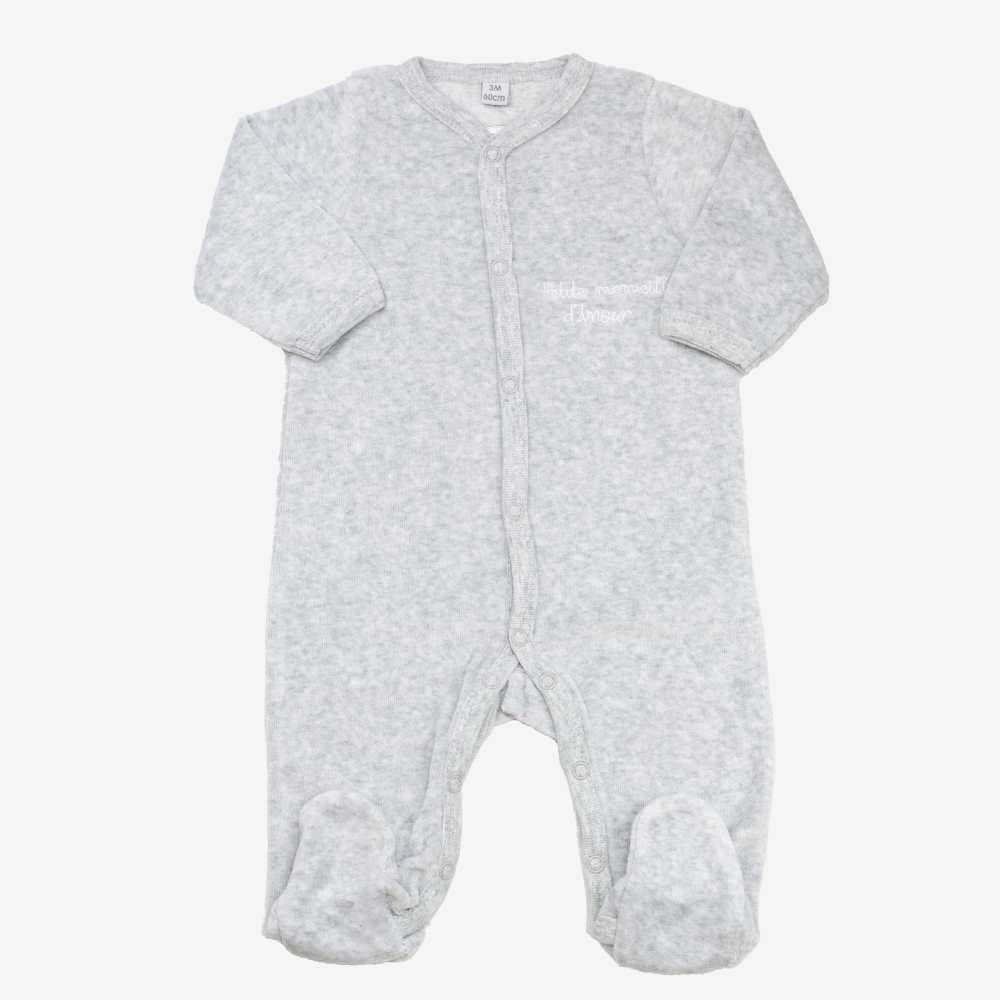 Babygrow cinzento mesclado