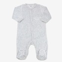 Pelele de bebé gris jaspeado