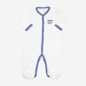 Pijama de bebé branco e azul "bebé feliz"