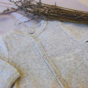 Pijama de bebé em malha mesclada grossa