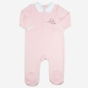 Pijama de veludo rosa-pó