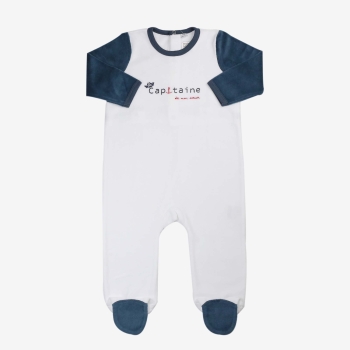 Witte en blauwe babypyjama kapitein Witte en blauwe babypyjama kapitein