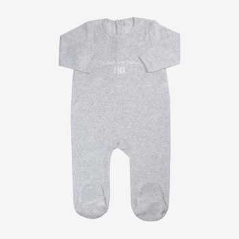 Pijama de bebé cinzento mesclado