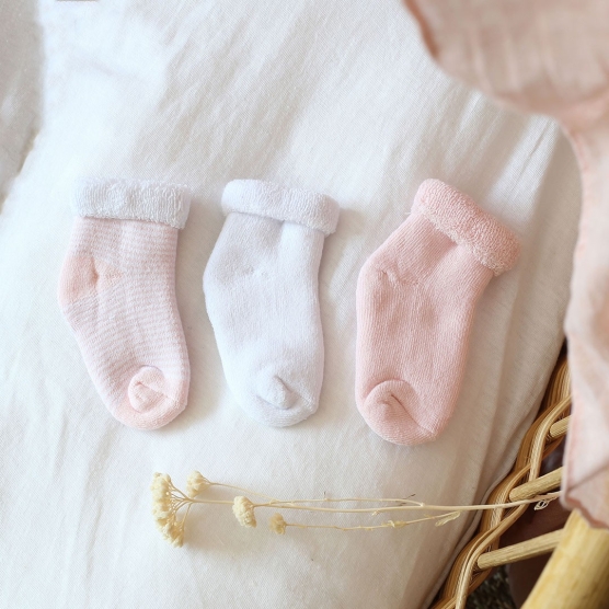 Set of 3 pairs of pink socks Trois Kilos Sept - 1