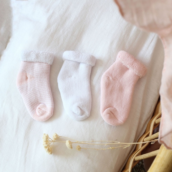 Lot de 3 paires de chaussettes rose Trois Kilos Sept - 1