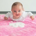 baby on pink mat baby on pink mat