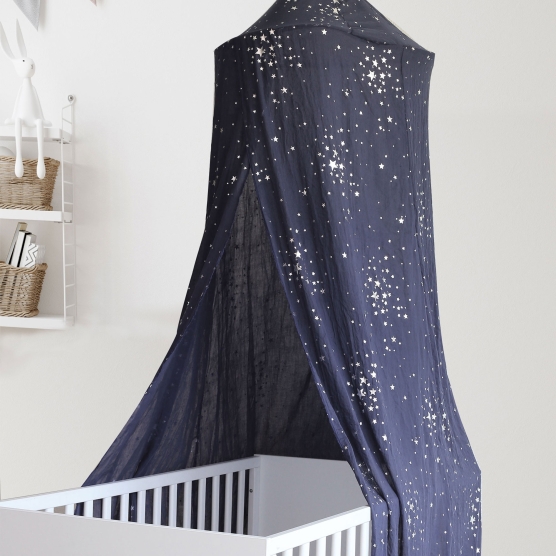 Crib Canopy 245cm - Silver stars Trois Kilos Sept - 1