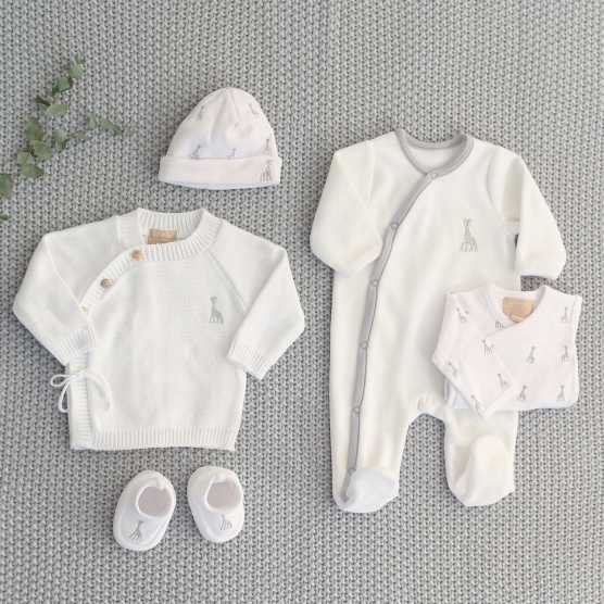 Body Bébé Fille Croisé Imprimé Sophie La Girafe | Taille 1 Mois, Couleur Rose | Ouverture Par Pressions, 100% Coton Doux
