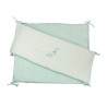 Baby bumper pad - Reversible water green and beige Trois Kilos Sept - 1 Baby bumper pad - Reversible water green and beige Trois Kilos Sept - 1