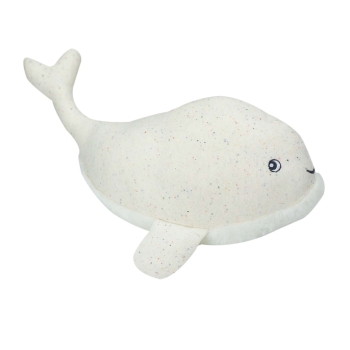 beige melange whale plush toy 40 cm