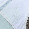 Nahaufnahme Wal-Stickerei milchgrün Neugeborenen-Schlafsack Au Large de Nova Nahaufnahme Wal-Stickerei milchgrün Neugeborenen-Schlafsack Au Large de Nova