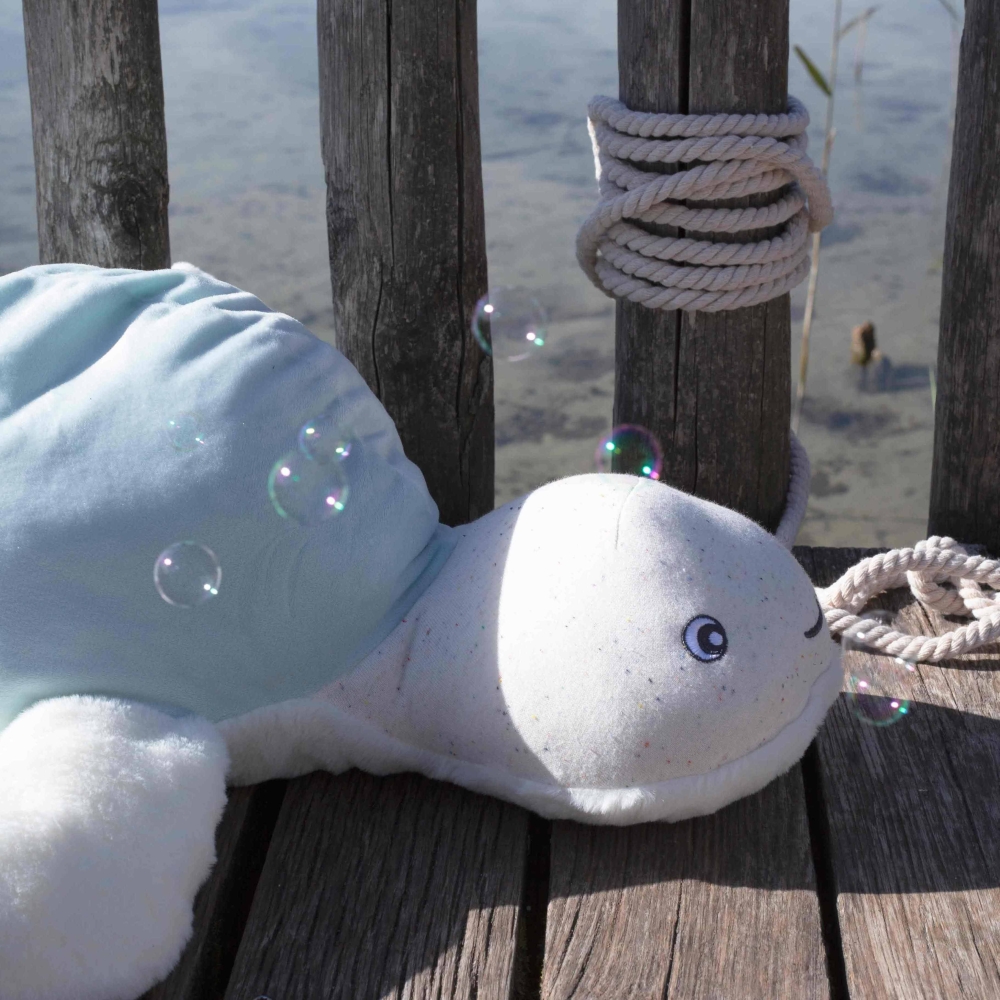 Large turtle plush toy that makes soap bubbles Large turtle plush toy that makes soap bubbles