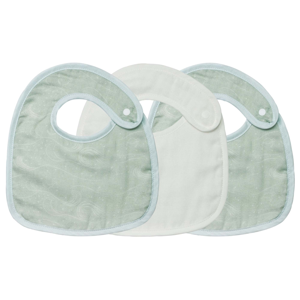 Lot de 3 Bavoirs Naissance Bébé Chéri