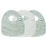 Set of 3 baby bibs - Water green - Oeko-tex Trois Kilos Sept - 1 Set of 3 baby bibs - Water green - Oeko-tex Trois Kilos Sept - 1