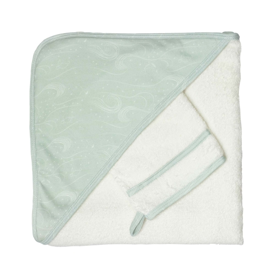 Baby bath cape + face glove Trois Kilos Sept - 1