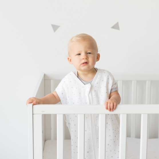 Cotton muslin summer sleeping bag 100/80cms - Dreams of stars
