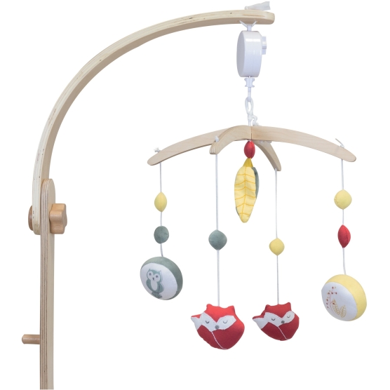 Wooden musical mobile from the Hide and Seek in the Forest collection