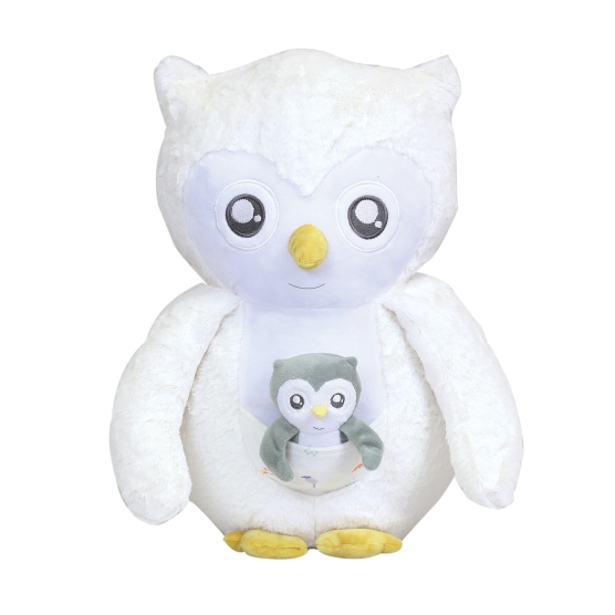 Peluche XXL Violette y su pequeño bebé de la colección Cache-cache en forêt.