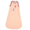saco de dormir de verão para bebé menina rosa salmão e beringela com ouriço sobre fundo branco