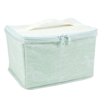 Mint green and heather beige Au large de Nova vanity, product photo