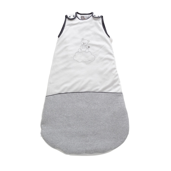 Baby sleeping bag 90 cm 6-18 months White bear on white background