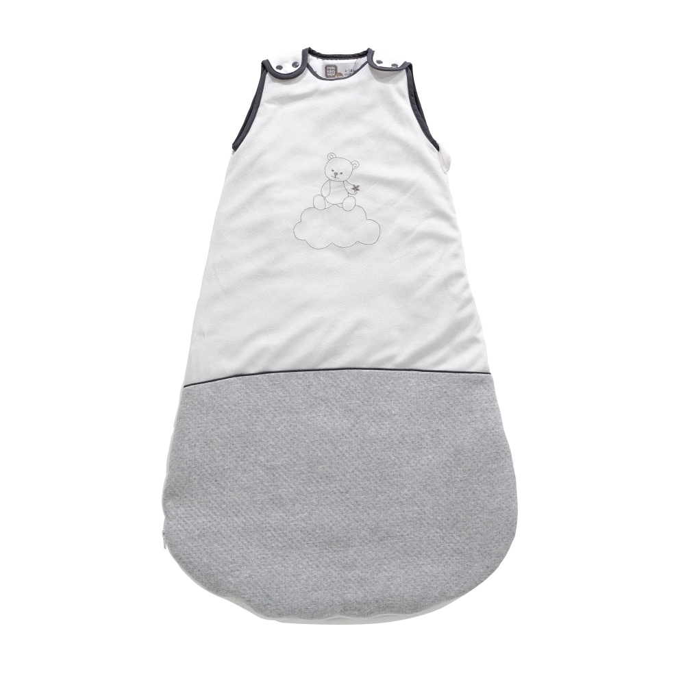 Baby sleeping bag 90 cm 6-18 months White bear on white background