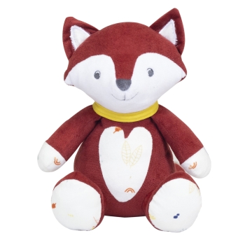 Leonard the terracotta colored fox from the front