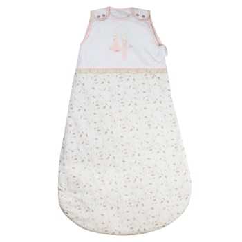 Saco de dormir 90 cm em fundo branco estampado Floral - Rose & Lili