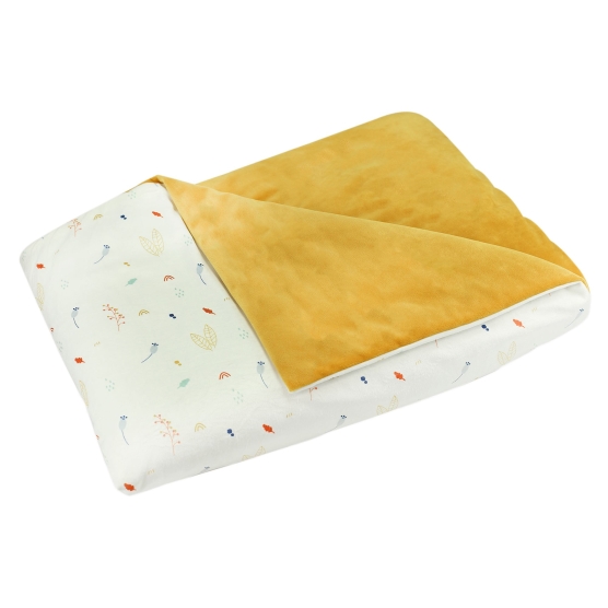 coperta 100x140 nascondino nella foresta ocra foto prodotto piegata