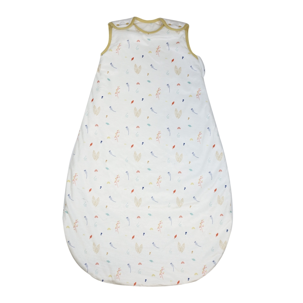 Large 90cm white sleeping bag with hide and seek in forest pattern