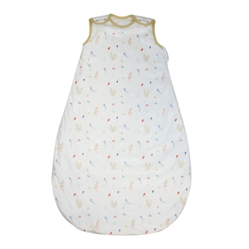 Large 90cm white sleeping bag with hide and seek in forest pattern