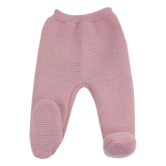 pantaloni nascita in maglia rosa antico foto prodotto frontale