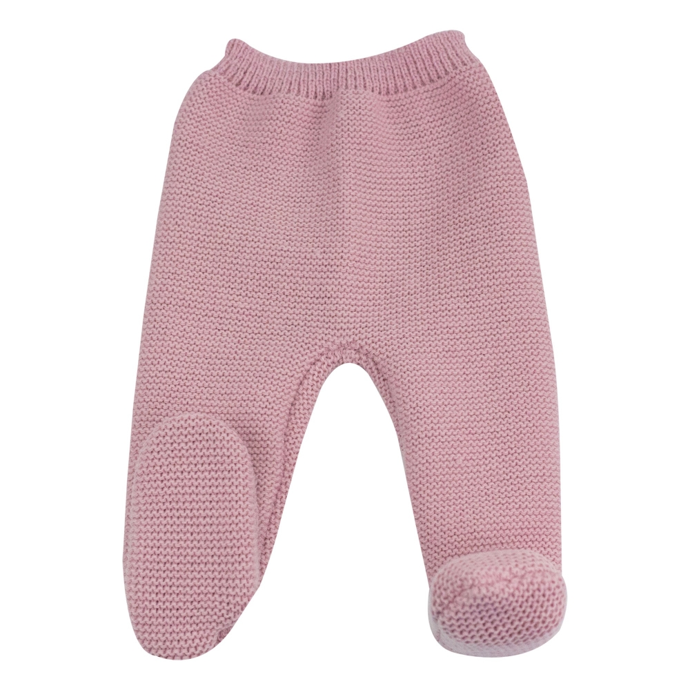 pantaloni nascita in maglia rosa antico foto prodotto frontale