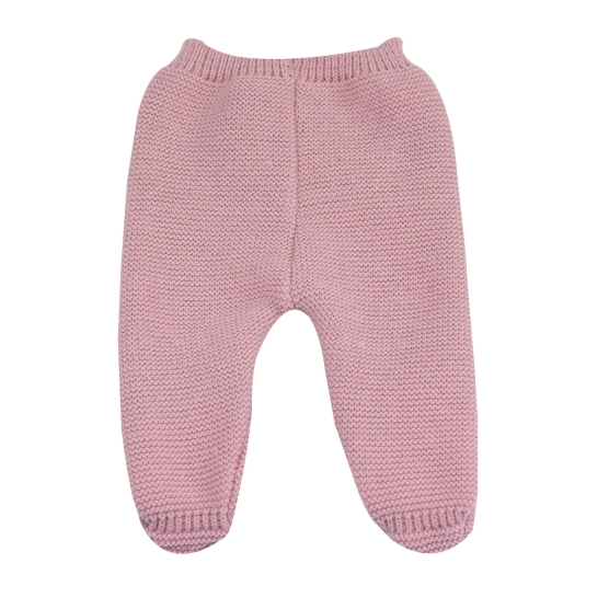 pantaloni nascita in maglia rosa antico foto prodotto frontale