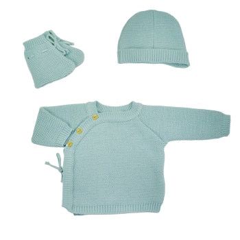 sage green newborn set product photo 3 pieces