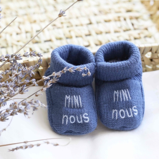 Chaussons bébé rose 50% Maman 50% Papa