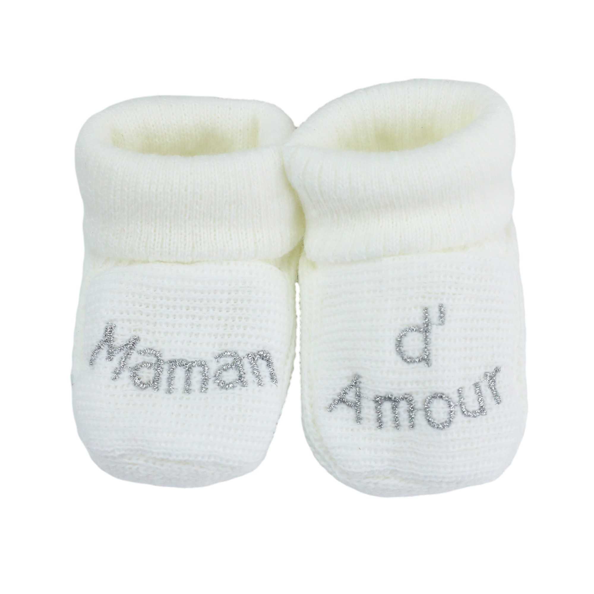 Chaussons naissance - Message Maman d'Amour (Trois Kilos Sept) - Image 1